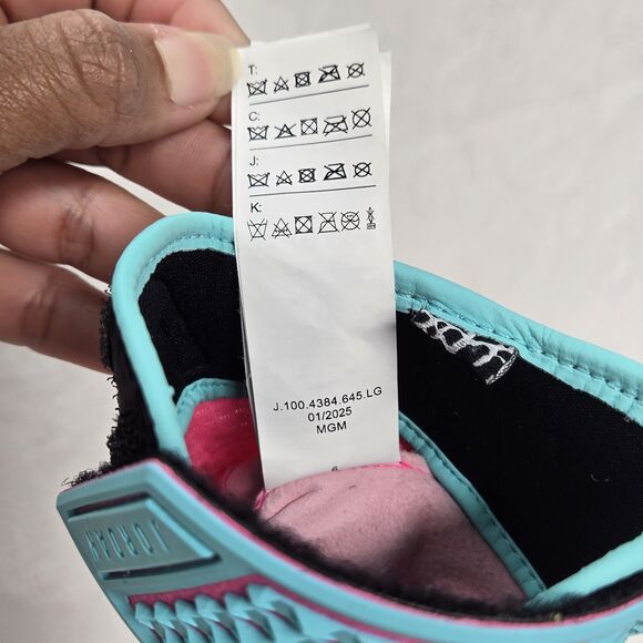 Jordan Fly Elite Batting Gloves Adult Large Pink/Turquoise Limited Edition Pair - Picture 10 of 12